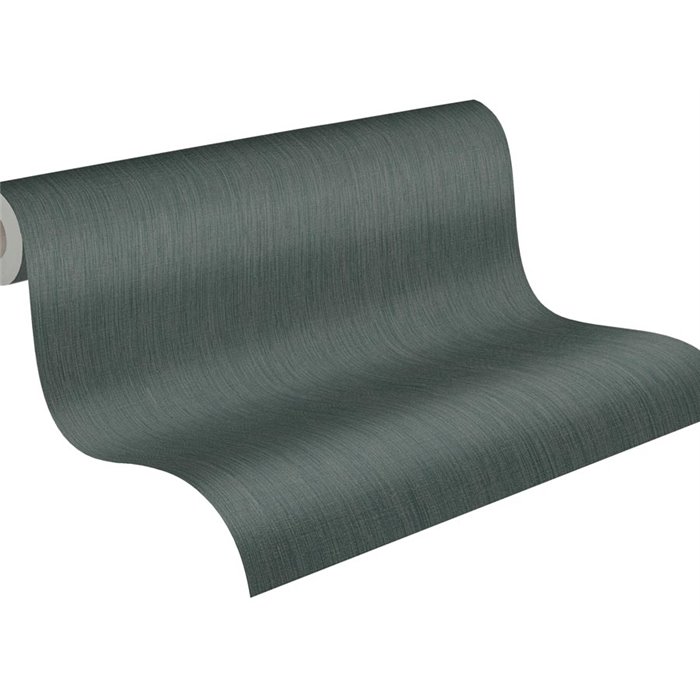 Papeldecor|Solid Green Textile Effect Wallpaper|Wallpaper