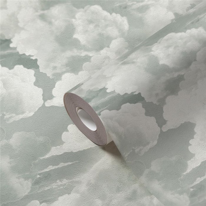 Papeldecor|Tapete Flauschige Wolken Weiß und Grau|Tapeten
