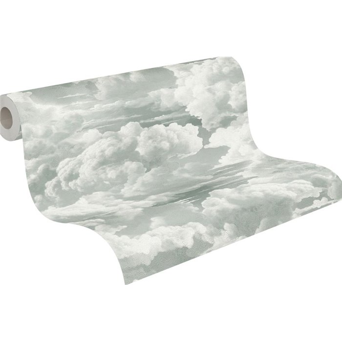 Papeldecor|Papier peint nuages moelleux blanc et gris|Papier Peint