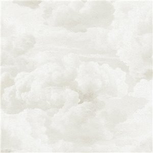 Papeldecor|Romantische skandinavische Tapete mit kleinen weißen Glanzblumen|Tapeten