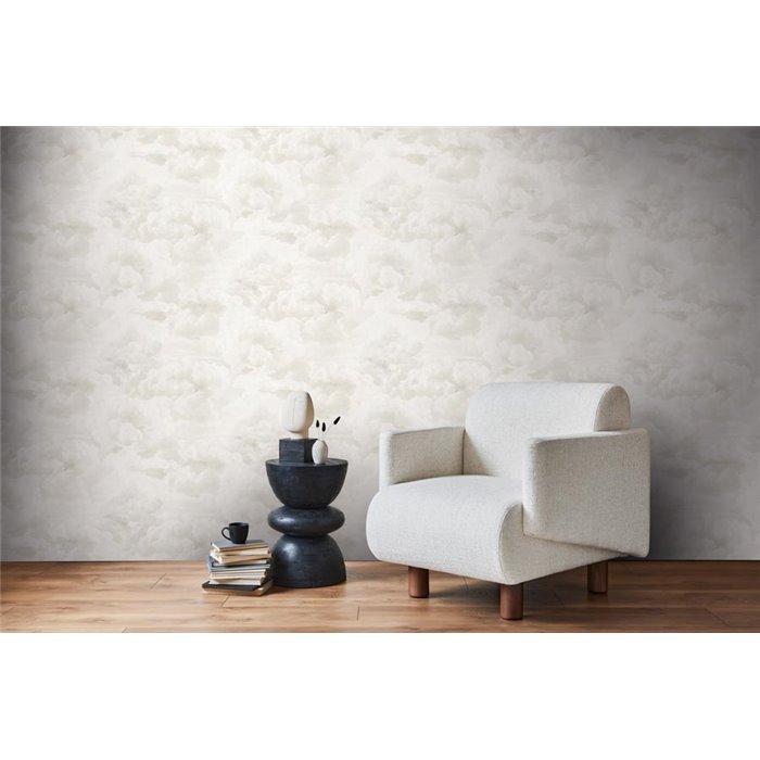 Papeldecor|Tapete Flauschige Wolken Weiß Creme|Tapeten