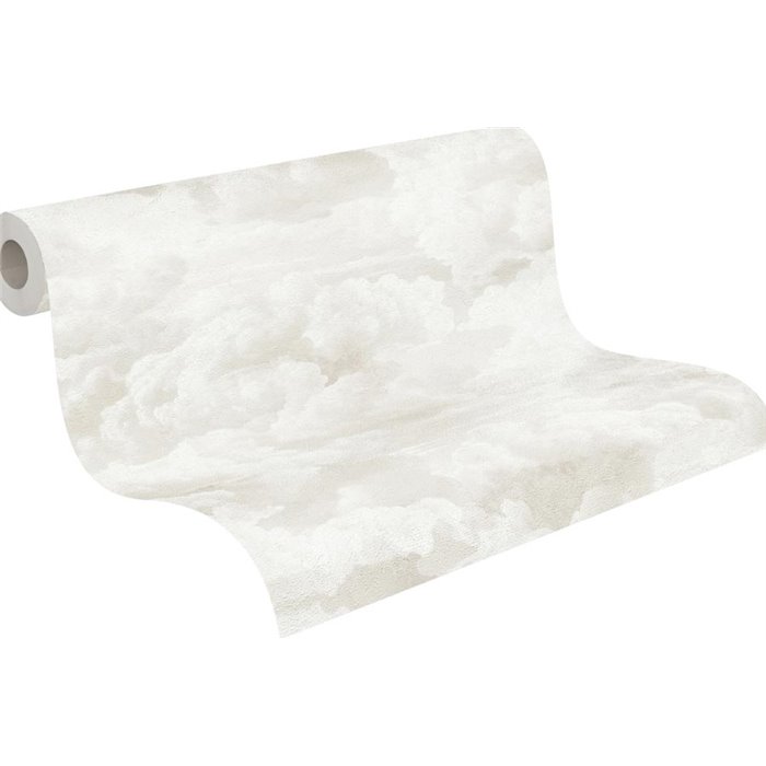 Papeldecor|Papel pintado nubes esponjoso blanco crema|Papel Pintado