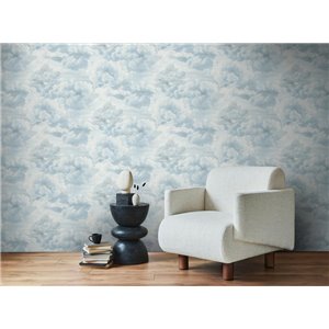 Papeldecor|Papier peint nuages bleu et gris, style sophistiqué|Papier Peint 2