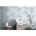 Papeldecor|Papel pintado nubes esponjoso azul y blanco|Baño
