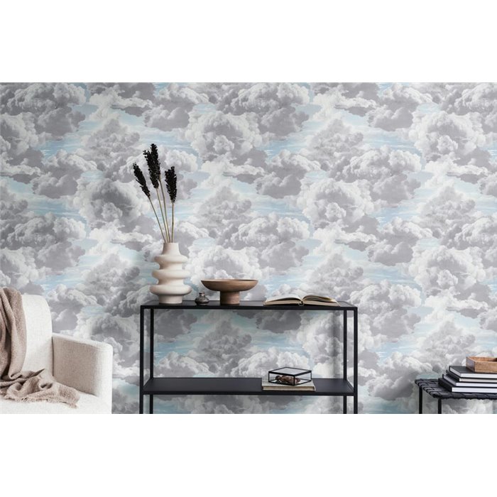 Papel pintado nubes azul y gris, estilo sofisticado - Papeldecor Eclipse 2027399856