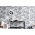 Papeldecor|Sophisticated Blue and Gray Clouds Wallpaper|Wallpaper