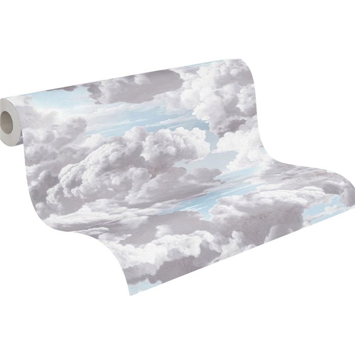 Papel pintado nubes azul y gris, estilo sofisticado - Papeldecor Eclipse 2027399856