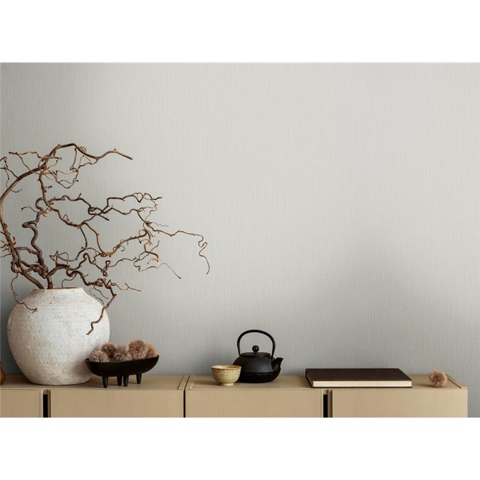 Papeldecor|Plain Striped Gray Wallpaper|Solid Colors