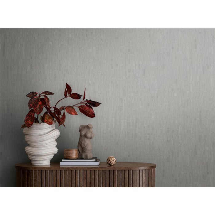 Papeldecor|Papel pintado falso liso rayado gris|Colores Lisos