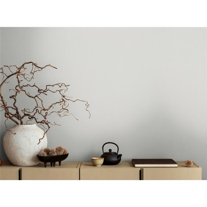 Papeldecor|Plain Light Gray Striped Wallpaper|Solid Colors