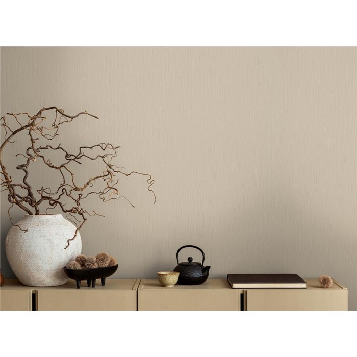 Papeldecor|Tapete Uni Gestreift Beige|Einfarbige Farben