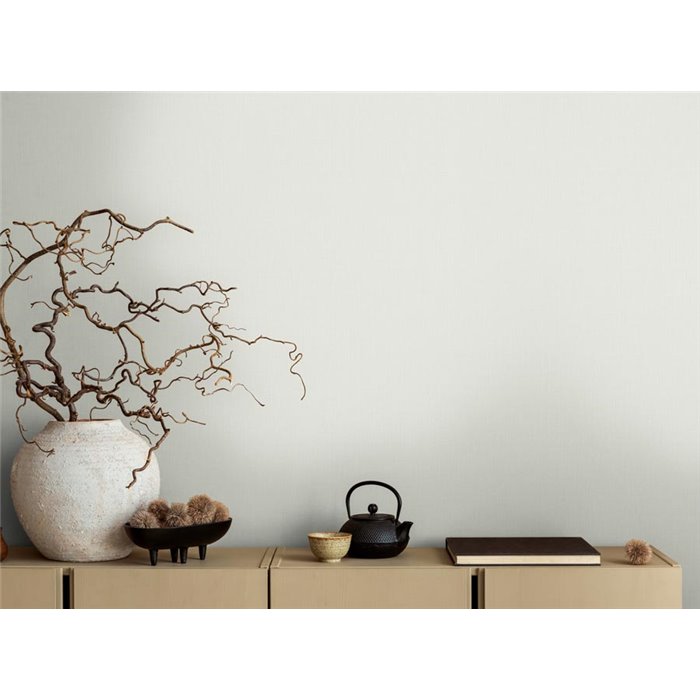 Papeldecor|Papel pintado liso rayado blanco y gris|Colores Lisos