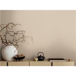 Papeldecor|Plain Beige Striped Wallpaper|Solid Colors 2