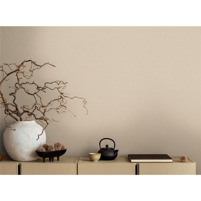 Papeldecor|Papel pintado falso liso texturizado beige|Colores Lisos