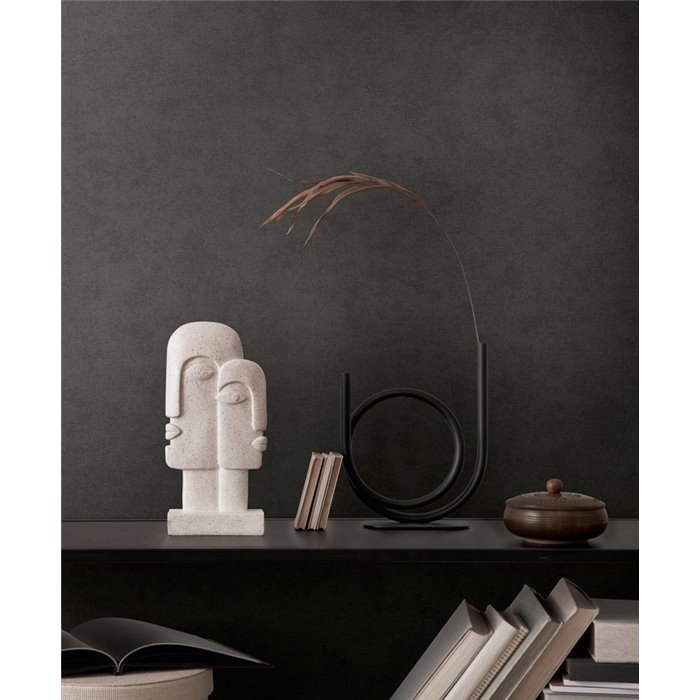 Papeldecor|Matte Black Stucco Effect Wallpaper|Wallpaper