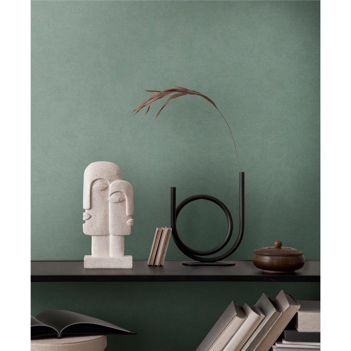 Papeldecor|Green Stucco Effect Wallpaper|Wood Imitation