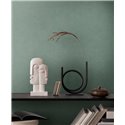 Papeldecor|Green Stucco Effect Wallpaper|Wood Imitation