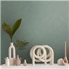 Papeldecor|Green Stucco Effect Wallpaper|Wood Imitation