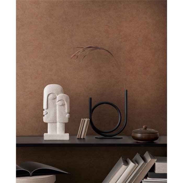 Papeldecor|Tapete Zeitlos Effekt Stuck Braun|Holzimitat