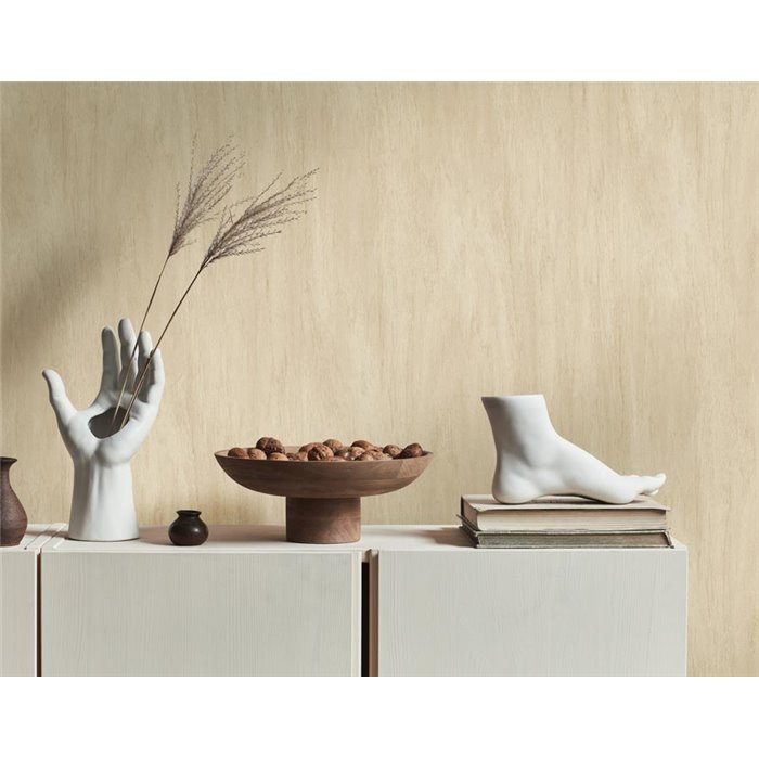 Papeldecor|Papel pintado panel efecto madera beige y crema moderno|Imitacion Madera