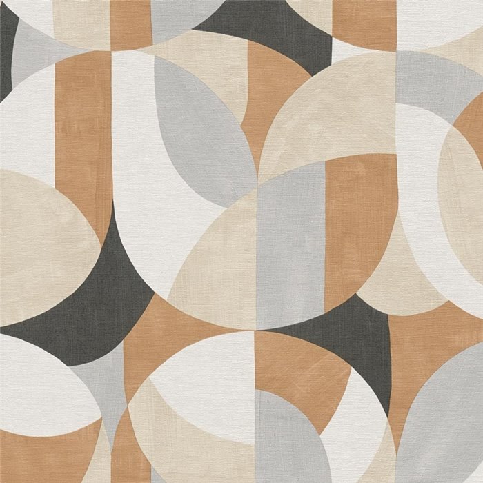 Papeldecor|Papel pintado moderno geométrico marrón|Geométrico