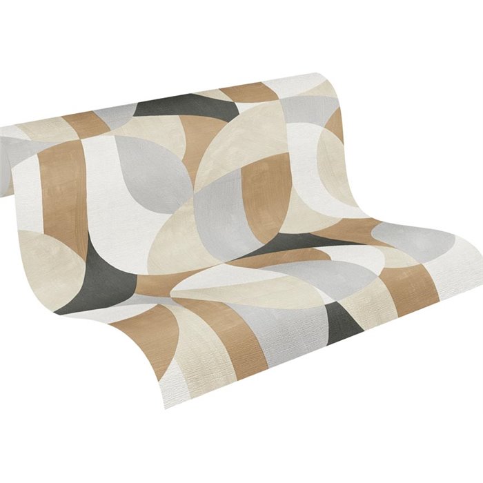 Papeldecor|Papel pintado moderno geométrico marrón|Geométrico