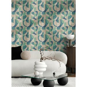 Elitis|Japanese-style wallpaper with green and black Chinese characters|Wallpaper 2