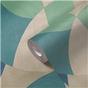 Papeldecor|Papier peint moderne motif géométrique vert|Géométrique