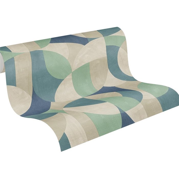 Papeldecor|Modern Green Geometric Pattern Wallpaper|Geometric