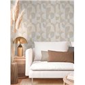 Papel pintado geométrico beige estilo moderno - Papeldecor Lumière 2026399324