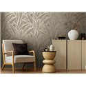 Papeldecor|Tapete Blumen Modern Große Blätter Schwarz|Blumen