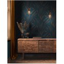 Papeldecor|Papier peint floral moderne bleu et vert|Floral