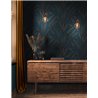 Papeldecor|Modern Blue and Green Floral Wallpaper|Floral