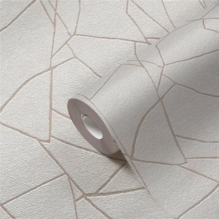 Papeldecor|Contemporary Lines White and Gray Wallpaper|Abstract