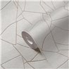 Papeldecor|Tapete Zeitgenössisch Linien Weiß Grau|Abstrakt