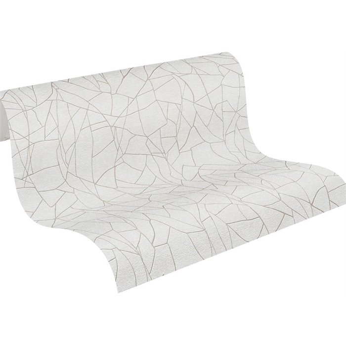 Papeldecor|Tapete Zeitgenössisch Linien Weiß Grau|Abstrakt