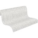 Papeldecor|Papier peint contemporain lignes blanc gris|Abstrait