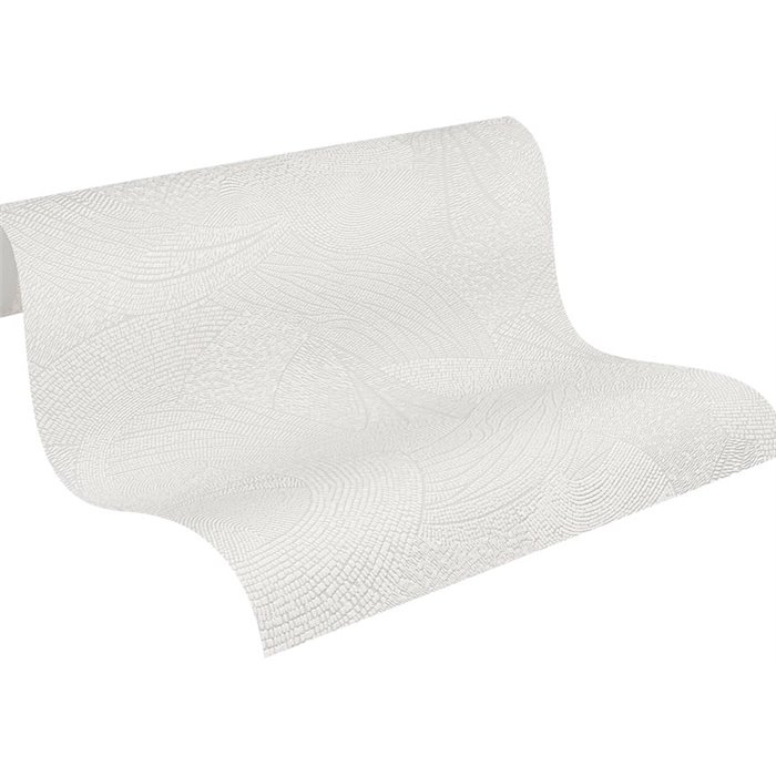 Papeldecor|Papier peint moderne formes courbes blanc et gris|Abstrait