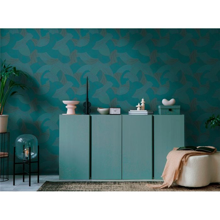 Papeldecor|Papier peint abstrait bleu et vert|Abstrait