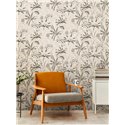 Papeldecor|Papier peint botanique Art Déco blanc et noir|Art Déco