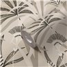 Papeldecor|Art Deco Botanical White and Black Wallpaper|Art Deco
