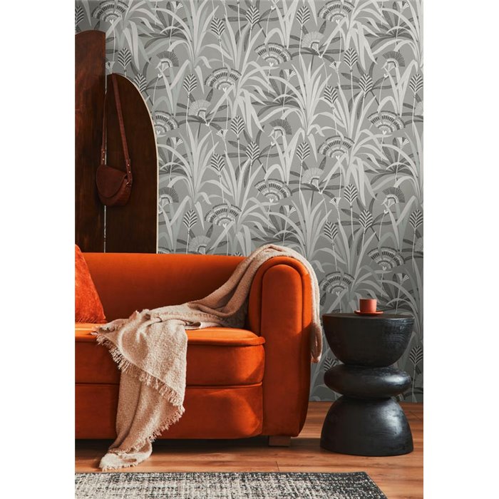 Papel pintado azul y gris estilo Art Deco moderno - Papeldecor Lumière 2026399362