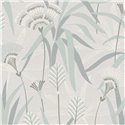 Papeldecor|Tapete Art Deco Blau und Grau Muster Botanisch|Art Deco
