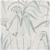 Papeldecor|Papier peint Art Déco bleu et gris motif botanique|Art Déco