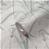 Papeldecor|Botanical Art Deco Blue and Gray Pattern Wallpaper|Art Deco