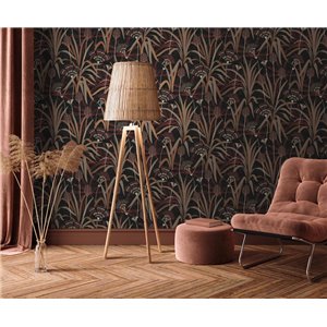 Caselio|Weiße und goldene Art-Déco-Tapete mit minimalistischem Muster|Art Deco 2
