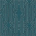 Papeldecor|Modern Interwoven Art Deco Blue and Green Wallpaper|Wallpaper