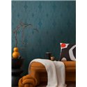 Papeldecor|Papier peint Art Déco moderne entrelacé bleu et vert|Papier Peint