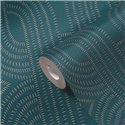 Papeldecor|Modern Interwoven Art Deco Blue and Green Wallpaper|Wallpaper