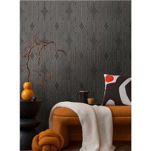 Caselio|Papier peint minimaliste à fleurs irisées blanches|Chambres 2